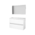 Basic Basic 39 badmeubelset met spiegel op plaat, greeploze wastafelonderkast met 2 lades en acryl wastafel zonder kraangaten 100 x 39 cm, ice white | 8718835111052